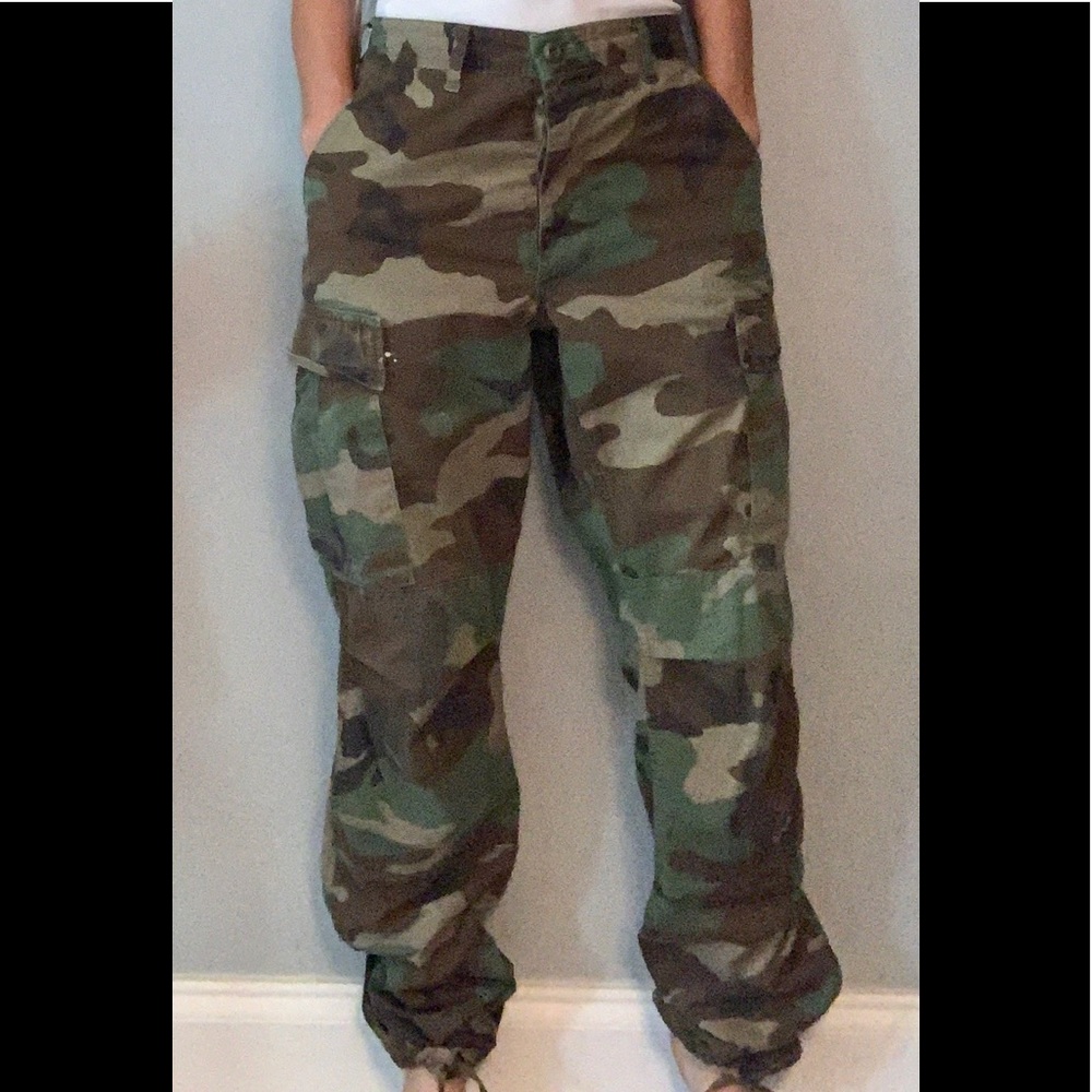 Vintage army surplus camo , cargo pants